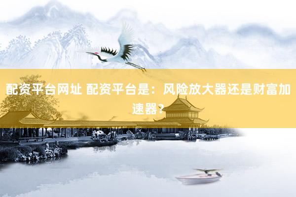 配资平台网址 配资平台是：风险放大器还是财富加速器？