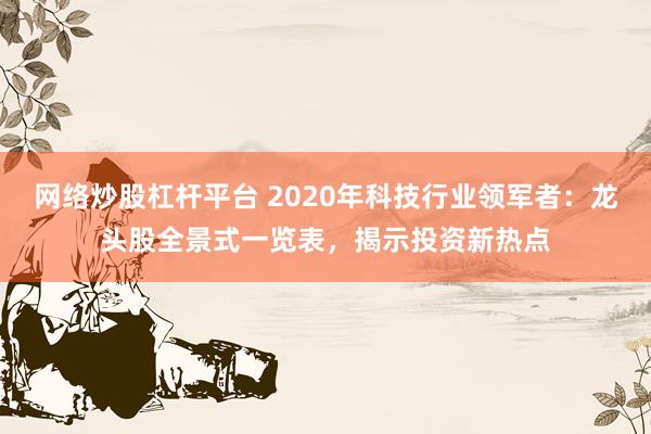 网络炒股杠杆平台 2020年科技行业领军者：龙头股全景式一览表，揭示投资新热点
