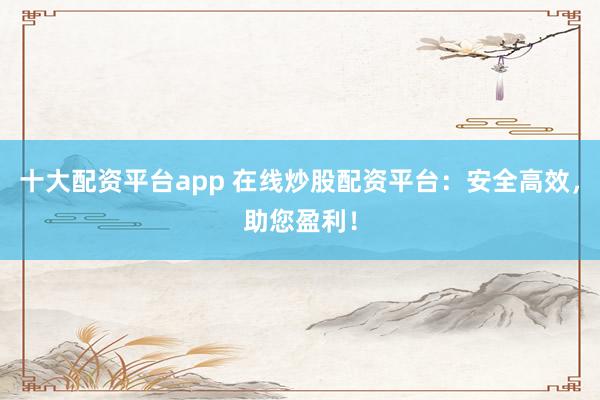 十大配资平台app 在线炒股配资平台：安全高效，助您盈利！