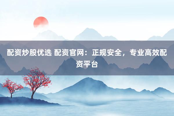 配资炒股优选 配资官网:正规安全,专业高效配资平台