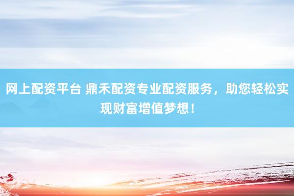网上配资平台 鼎禾配资专业配资服务,助您轻松实现财富增值梦想!