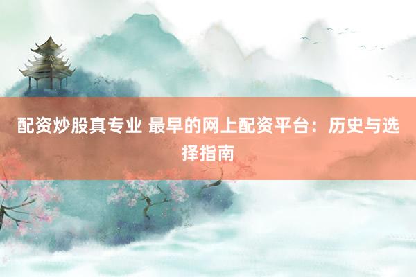 配资炒股真专业 最早的网上配资平台：历史与选择指南