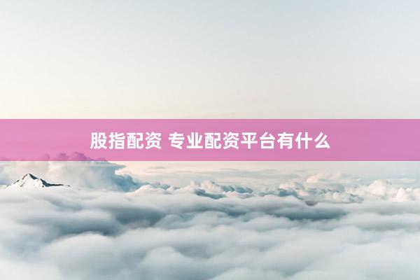 股指配资 专业配资平台有什么